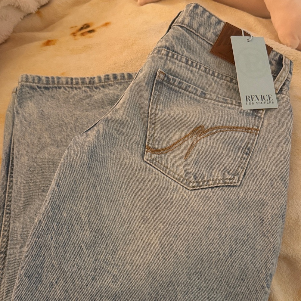 REVICE Light Blue Flare & Wide Leg Jeans